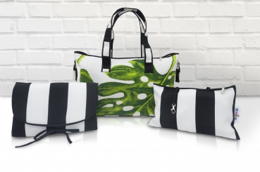 Belily-World Tropica Shopper Bag - Wickeltasche Set