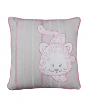 Baby And Children S Pillow With Embroidered Leopard Applique
