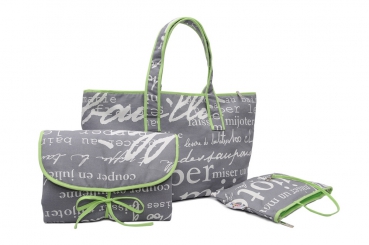 Paris Wickeltasche Set - Shopper Bag