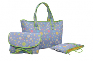 Spots 'n' Dots Wickeltasche Set - Shopper Bag