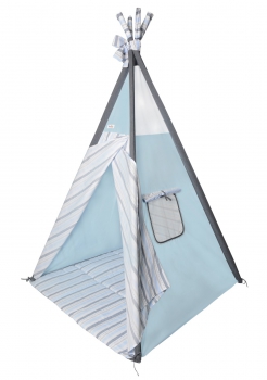 Belily-World Little Hideout Spieltipi – Spielzelt (Eisenbahn Zimmer) - 105cm x 105cm mit Fenster