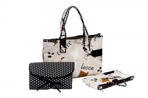 Cappuccino Wickeltasche Set - Shopper Bag